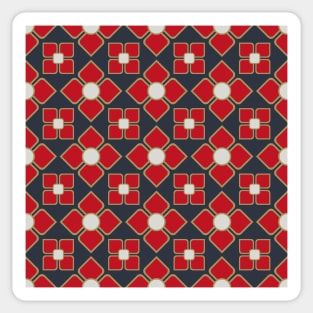 Mosaic Tile Red and Copper Sticker